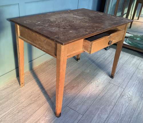 Vintage School Single Drawer Desk