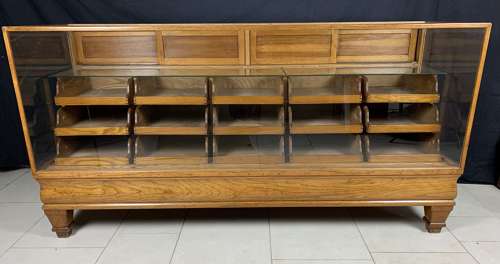 Oak Haberdashery Shop Display Cabinet Drawers