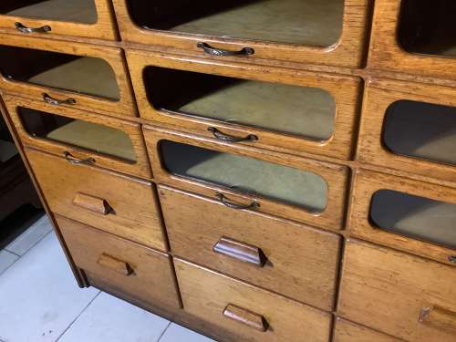 Haberdashery Shop Oak Cabinet Drawers