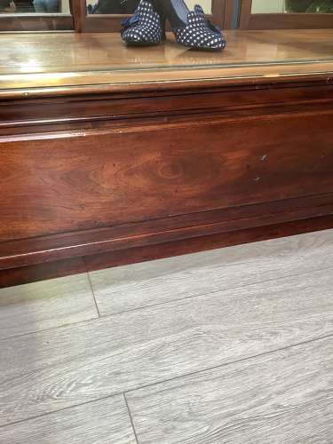 Antique Mahogany & Brass Frame Shop Display Counter