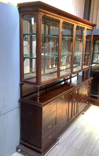 Victorian Mahogany Apothecary Shop Display Cabinet