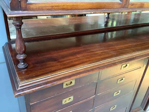 Victorian Mahogany Apothecary Shop Display Cabinet