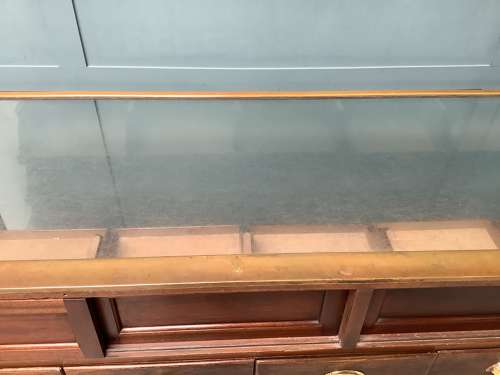 Antique Mahogany & Oak Shop Haberdashery Display Cabinet
