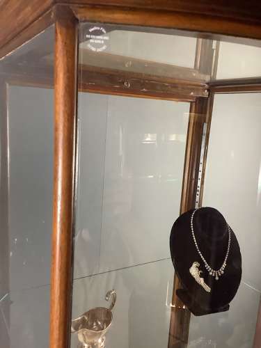 Bow Fronted Victorian Shop Museum Display Cabinet