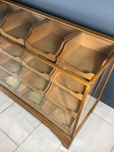 Oak 20 Drawer Haberdashery Counter Cabinet