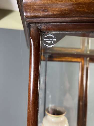 Victorian Mahogany Bow Fronted Shop Glass Display Cabinet