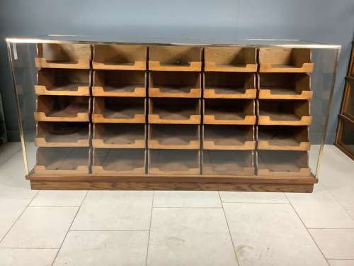 Vintage oak 25 Drawer Shop Haberdashery Counter Cabinet
