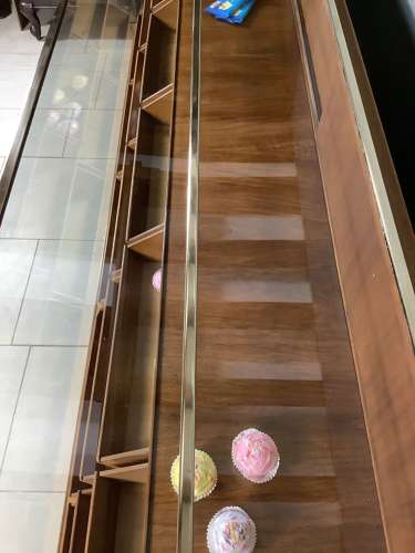1900s Oak & Mahogany Shop Haberdashery Display Counter Cabinet