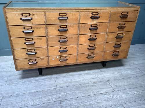 20 Drawer Retro Shop Haberdashery Display Counter