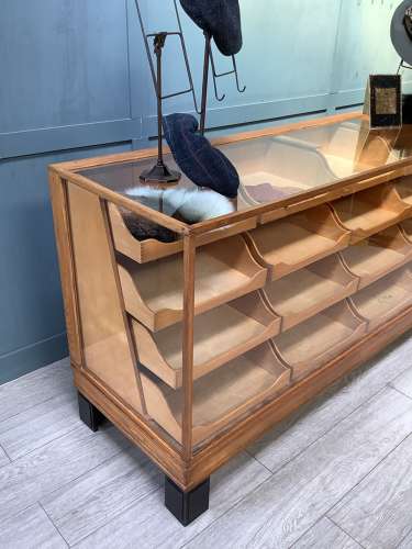 Oak Frame 26 Drawer Haberdashery Shop Display Counter