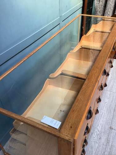 Oak Frame 26 Drawer Haberdashery Shop Display Counter
