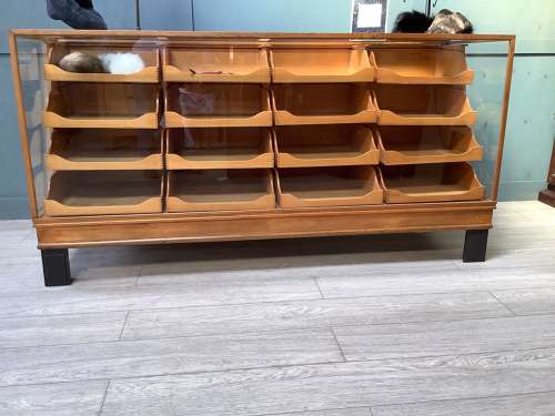 Oak Frame 26 Drawer Haberdashery Shop Display Counter