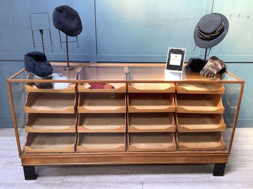 Oak Frame 26 Drawer Haberdashery Shop Display Counter
