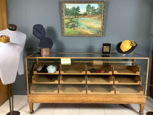 12 Drawer Oak Haberdashery Counter Display Cabinet