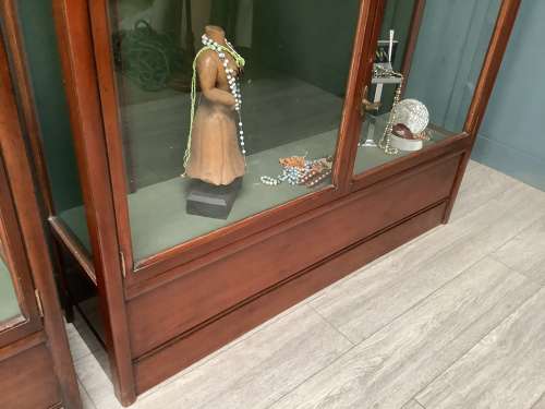 2 Victorian Mahogany Shop Display Cabinets c1880