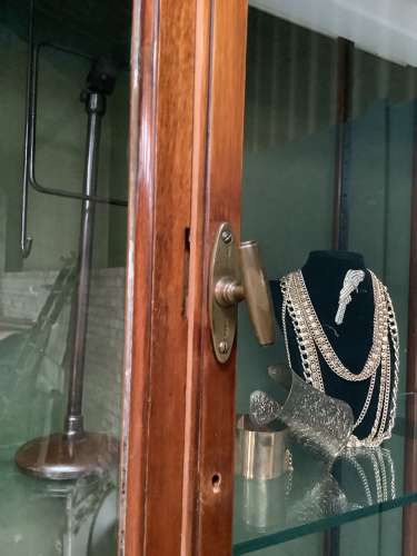 2 Victorian Mahogany Shop Display Cabinets c1880