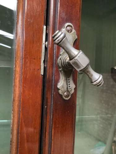 2 Victorian Mahogany Shop Display Cabinets c1880
