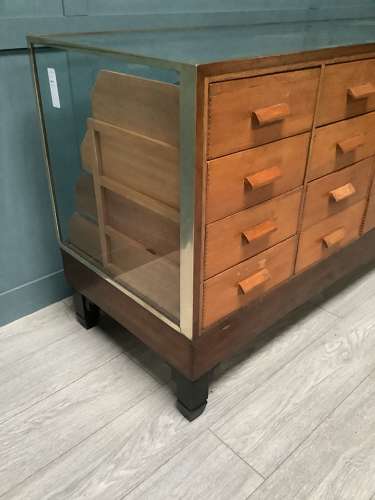 Mahogany & Brass Frame C1930's 20 Drawer Haberdashery Cabinet