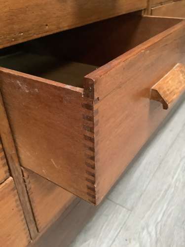 Mahogany & Brass Frame C1930's 20 Drawer Haberdashery Cabinet