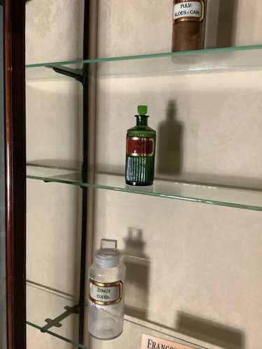 Slim Mahogany Victorian Shop Apothecary Display Cabinet