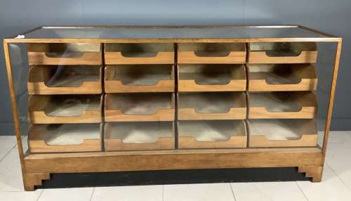 20 Drawer Oak Framed Shop Haberdashery Counter