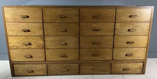 20 Drawer Oak Framed Shop Haberdashery Counter
