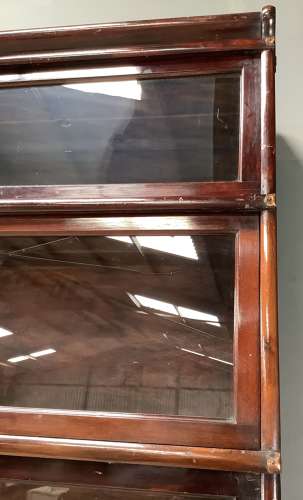 Pair Antique Mahogany Globe Wernicke Bookcases