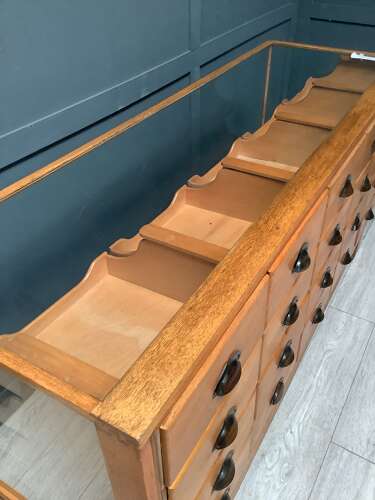 Oak & Beech Shop 1950s Haberdashery Shop Display Counter