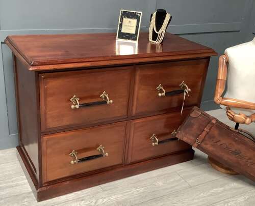 4 Drawer Victorian Mahogany Haberdashery Drawers/Counter