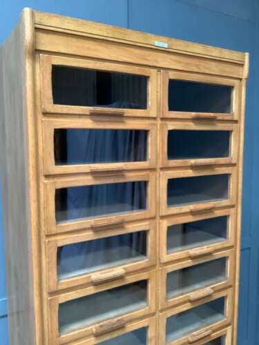 1930's Oak 20 Drawer Tall Haberdashery Cabinet