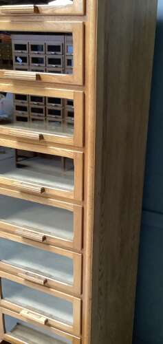 1930's Oak 20 Drawer Tall Haberdashery Cabinet