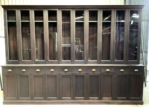 Large Country Estate Bookcase Display Cabinet