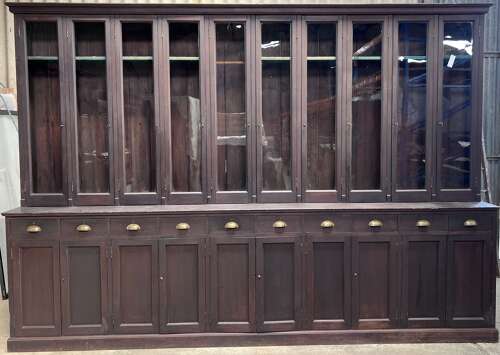 Large Country Estate Bookcase Display Cabinet