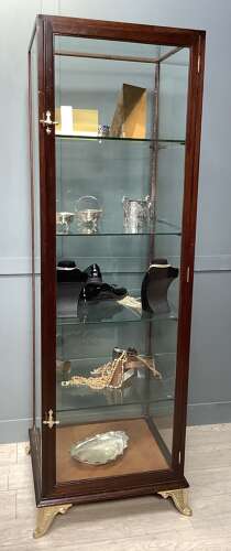 Mahogany Shop Haberdashery Glass Walk Around Display Cabinet