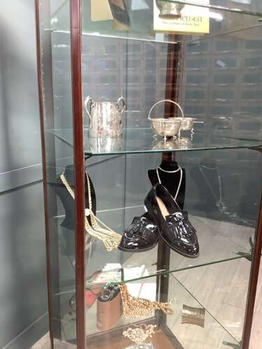 Mahogany Shop Haberdashery Glass Walk Around Display Cabinet