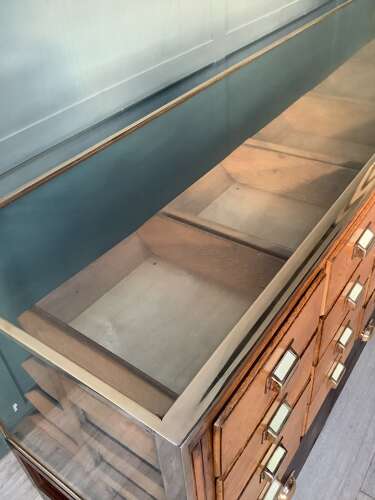 Brass & Oak 32 Drawer Shop Haberdashery Cabinet