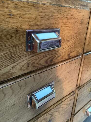 Brass & Oak 32 Drawer Shop Haberdashery Cabinet