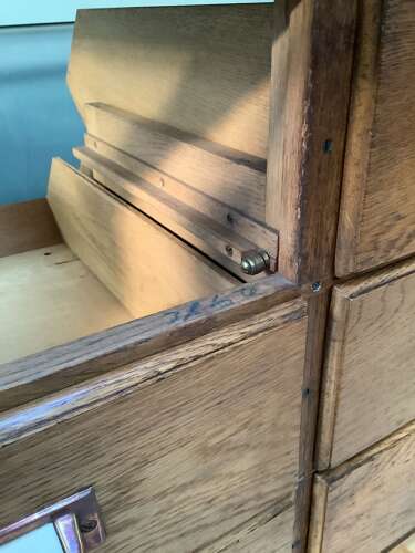 Brass & Oak 32 Drawer Shop Haberdashery Cabinet