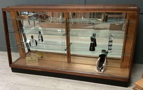 1950s 34 Drawer Shop Haberdashery Display Cabinet Mahogany, Beech & Glass
