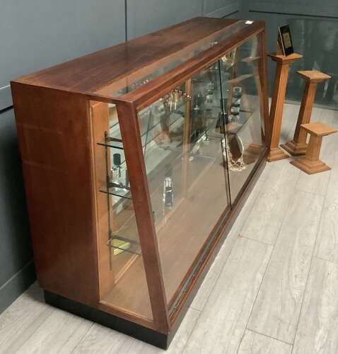 1950s 34 Drawer Shop Haberdashery Display Cabinet Mahogany, Beech & Glass