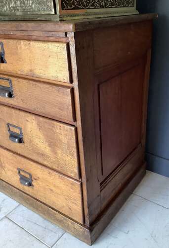Antique 18 century 12 Drawer Oak Shop Counter