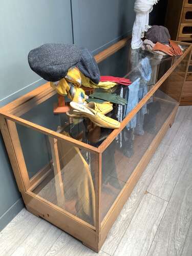 Oak 1930s Shop Haberdashery Hanging Display Counter Cabinet