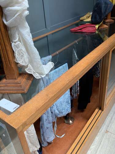 Oak 1930s Shop Haberdashery Hanging Display Counter Cabinet