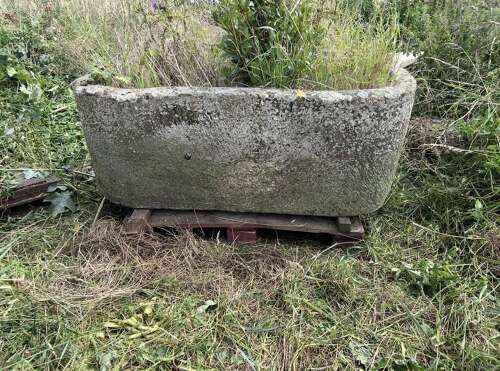 Large Antique Natural Stone Garden Trough