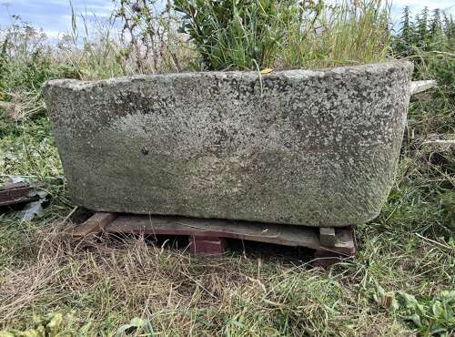 Large Antique Natural Stone Garden Trough