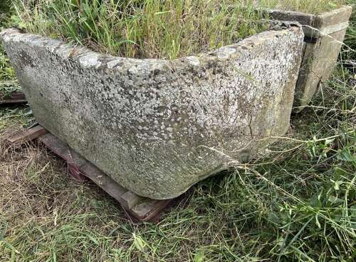 Large Antique Natural Stone Garden Trough
