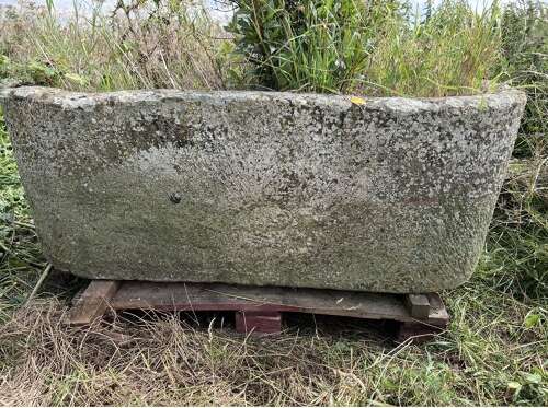 Large Antique Natural Stone Garden Trough