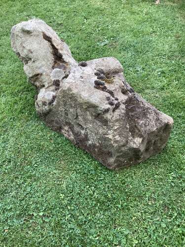 Medieval or Maybe Even Older Natural Carved Stone Head