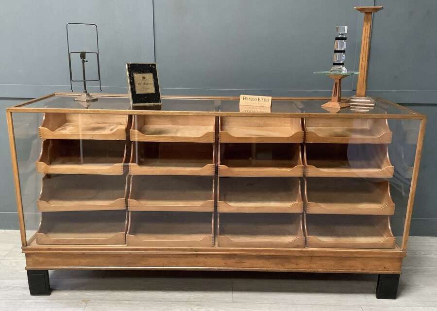 16 Drawer Oak Haberdashery Shop Counter