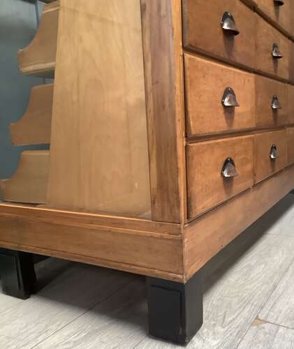 16 Drawer Oak Haberdashery Shop Counter